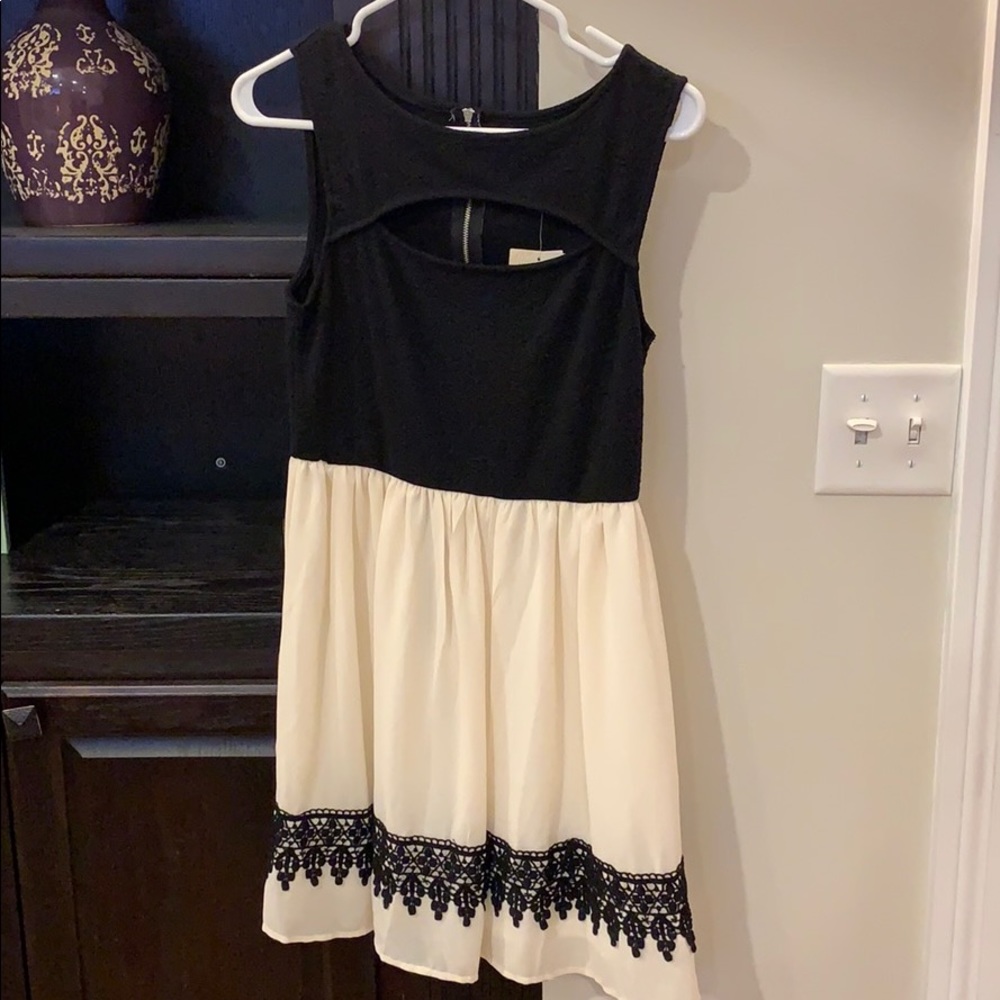 Dress, black and white